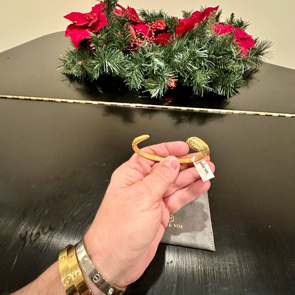 NWT RARE AUTHENTIC Julie Vos Textured Snake Open Cuff - Picture 5 of 17